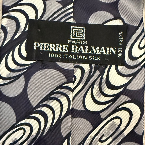 Pierre Balmain 100% Silk Italian Tie Extra Long at 60" - Picture 5 of 7